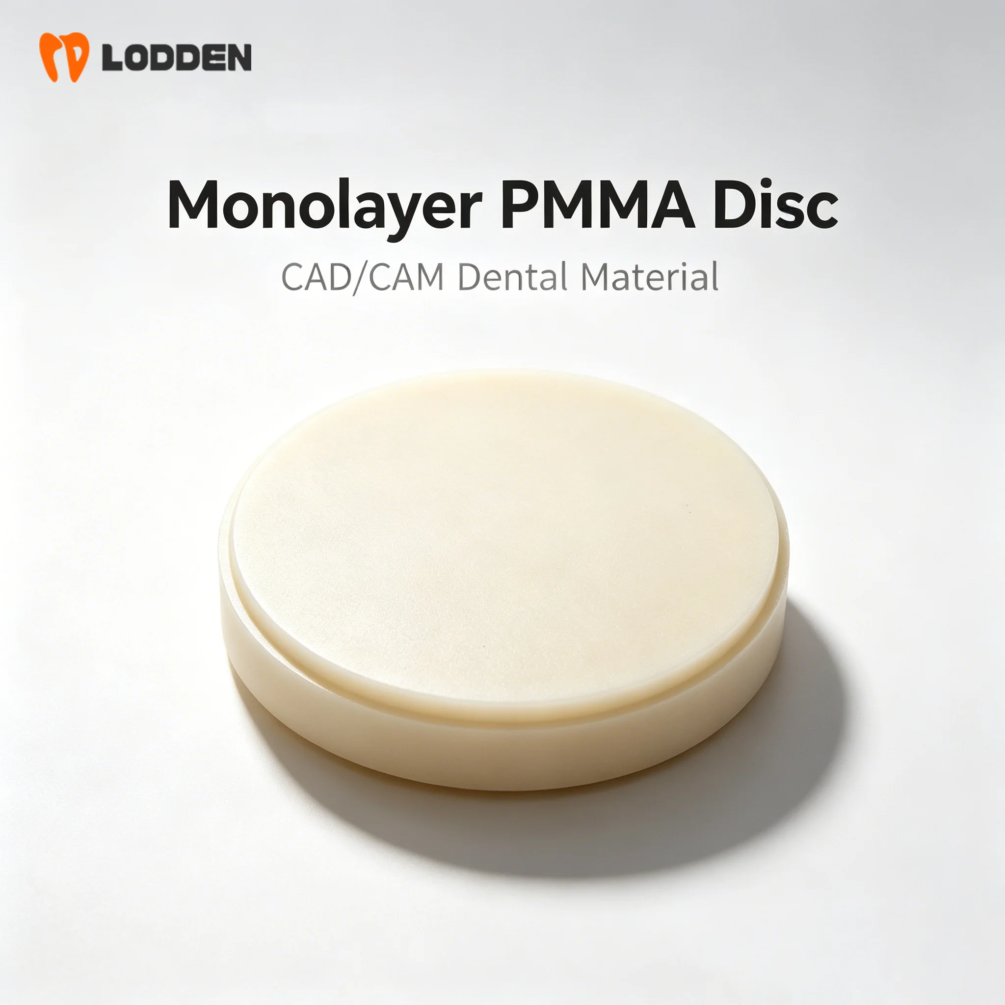 Lodden Monolayer Dental PMMA 98MM Preshade Monochrome Resin Disc CAM/CAD VITA 16 Temporary Restorations Materials Open System