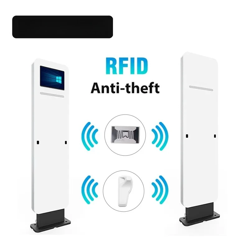 Smart Access Control Anti-theft Entry Door with UHF RFID Gate Reader 860-960MHz Frequency Security EAS System