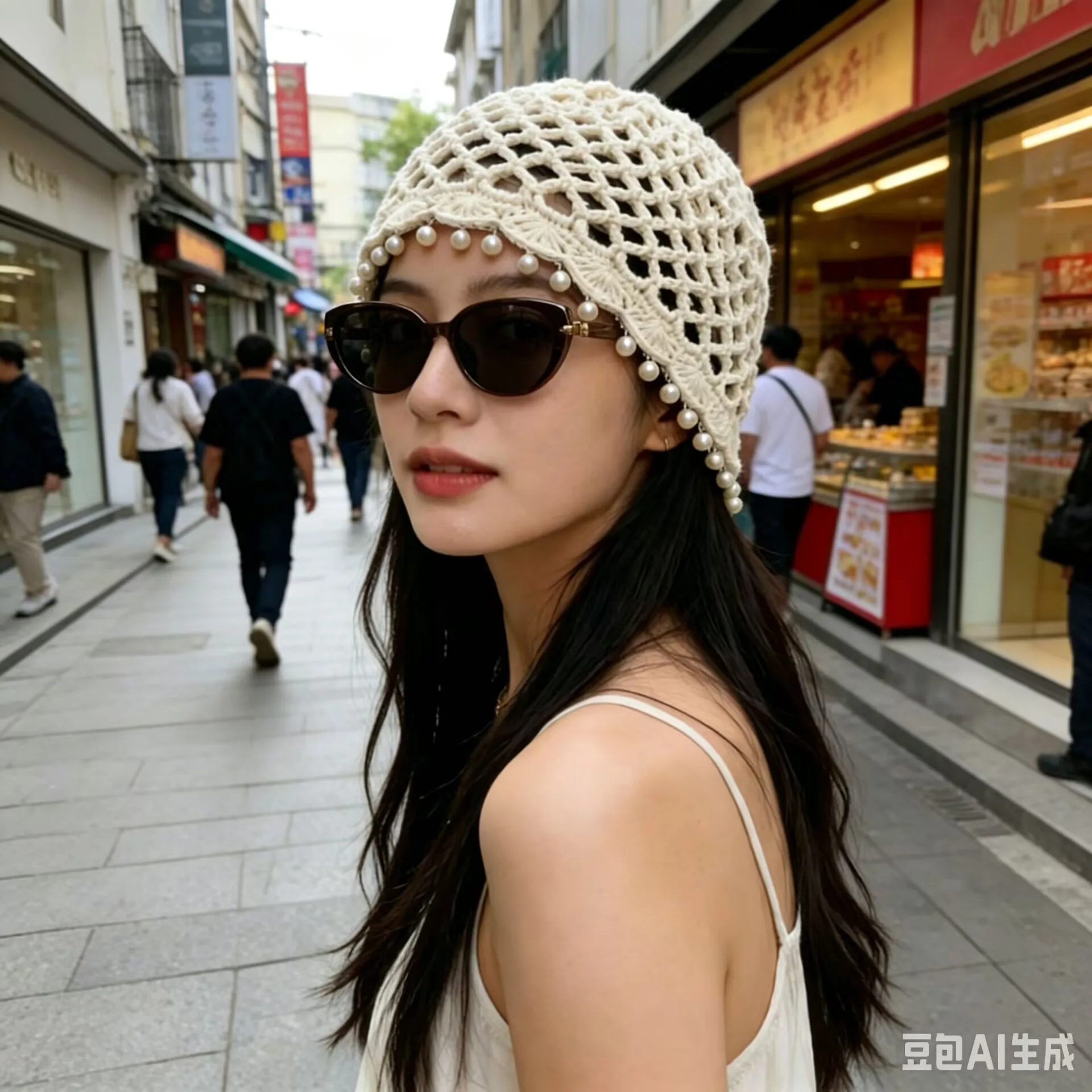 

Purely Hand-Woven Hollow Ball Beaded Hat For Women Bohemian Style Cross-Border Thin Breathable Knitted Hat
