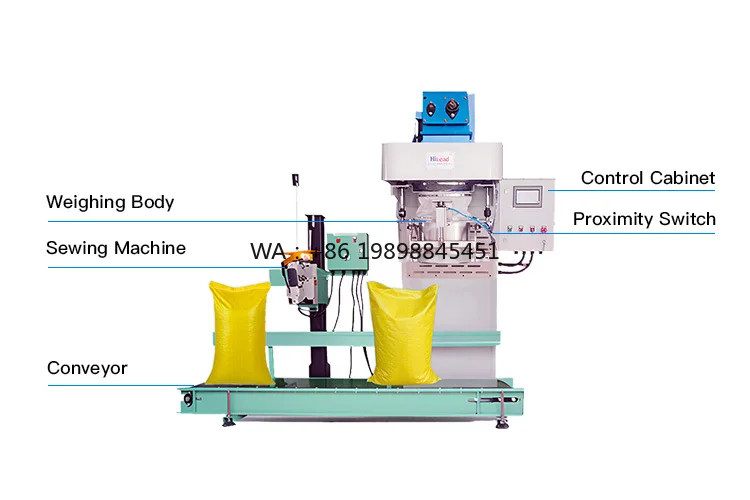 Portable Bagging Packing Organic Fertilizer Compost White Sugar Packaging 15Kg 20Kg 25Kg Industrial Fertilizer
