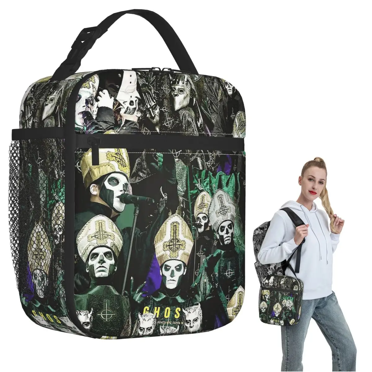 

Ghost B.C. Band Insulated Lunch Bag for Women Kids Leakproof Food Boxes Thermal Lunch Box Tote