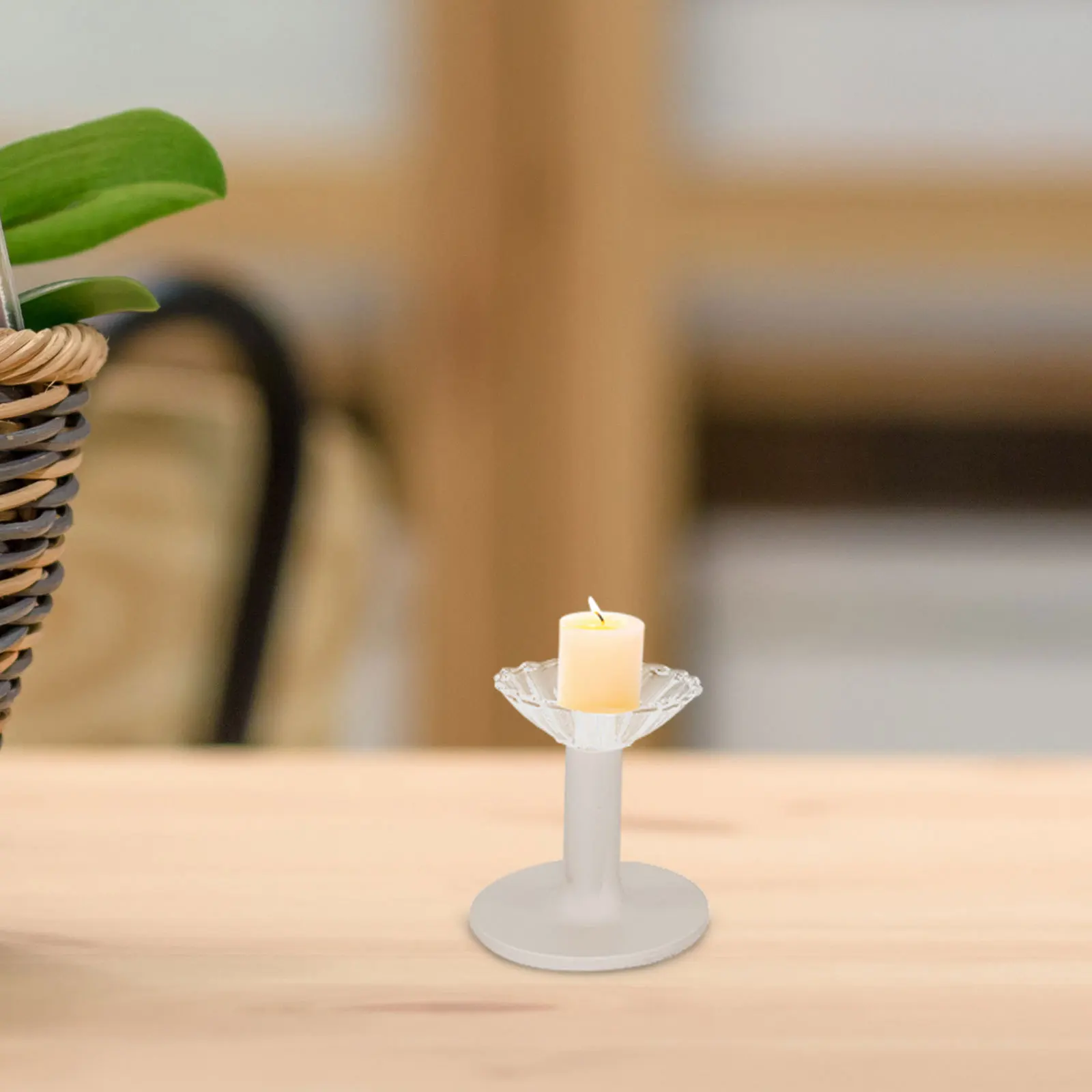 

3Pcs Drip Protectors Clear Glass Drip Tray Decorative Wax Catcher Rings Reusable for Candlesticks Taper Candles