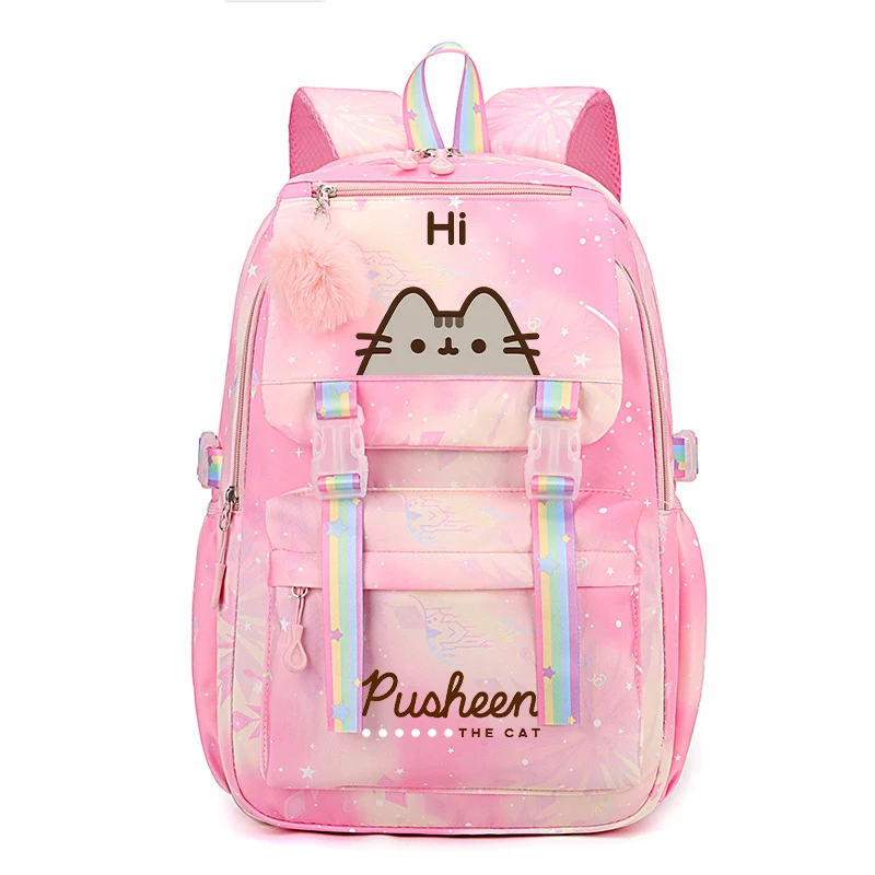 Pusheens Kids Cartoon Cute Backpack Children School Bag Women Girl Bookbag Student Teenager Knapsack Rucksack Mochila Anime Gift