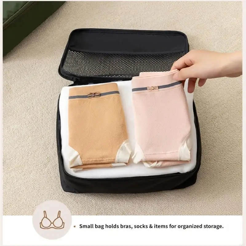 3PCs Clothing Storage Pouches For Men And Women Reinforced Stitching Easy To Clean Bag For Gym Work Office Essential J0MC