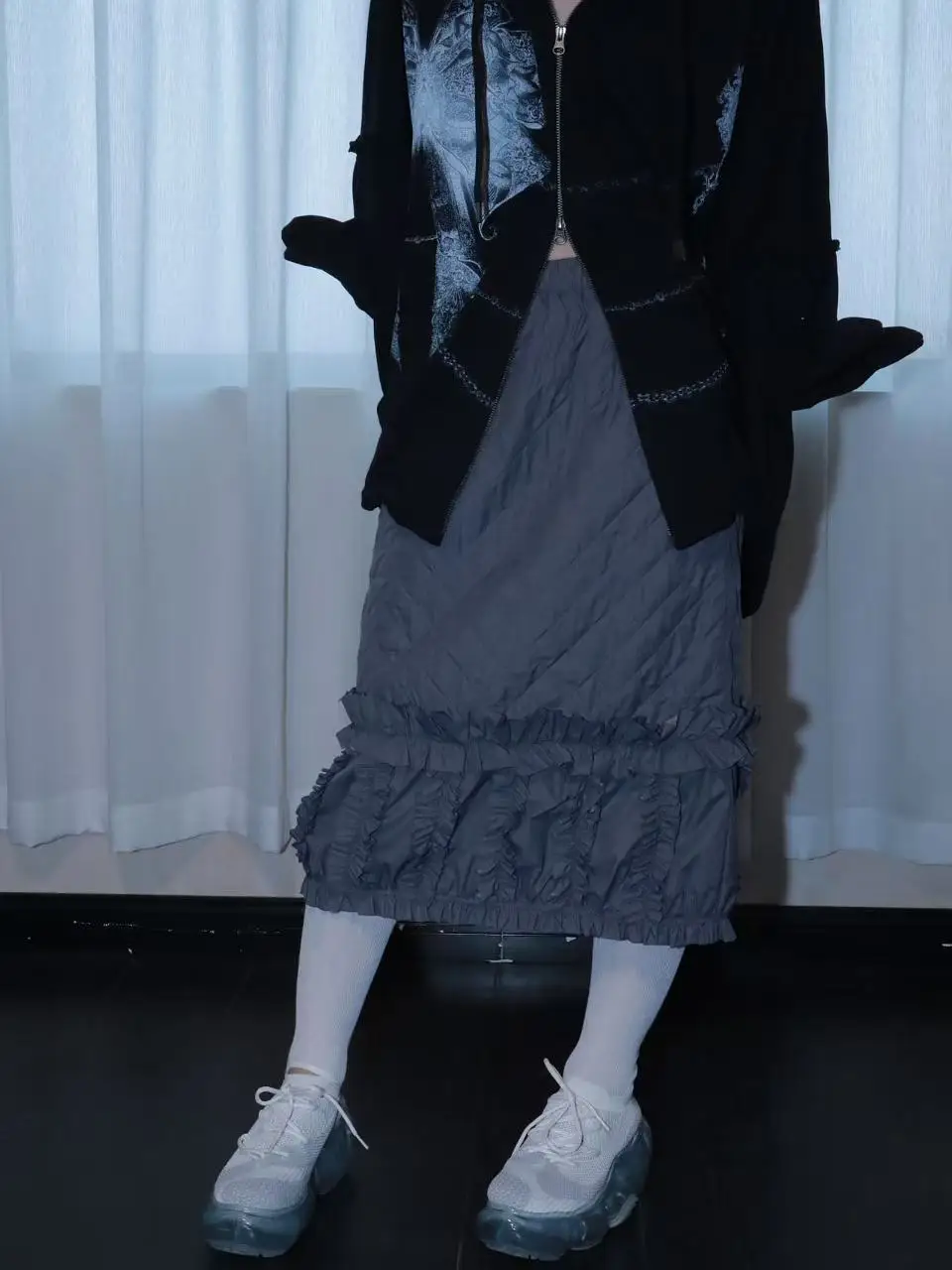 

ey Sikokis Everyday Easy Long Cotton Blend Skirt with kets Versatile Winter Casual Sle mid Waist H-ape Skirt