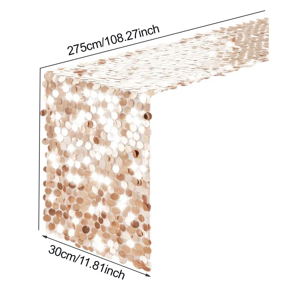 Party Table Runner Sequin Table Runner for Dining Tables Glittery Party Tablecloth Wear-resistant Tear-resistant Wedding Decor