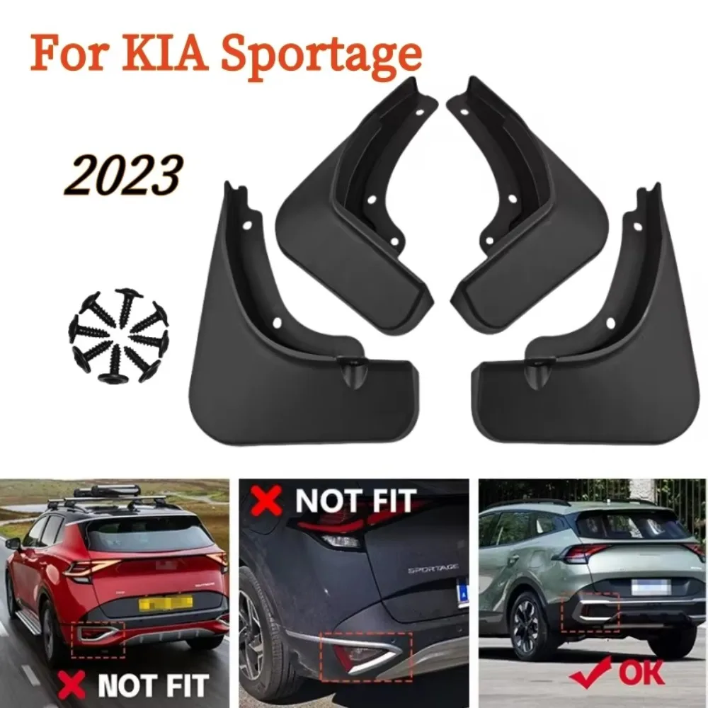 4 unids/set guardabarros para KIA Sportage 2023 guardabarros protector contra salpicaduras coche Auto Styline accesorios delante