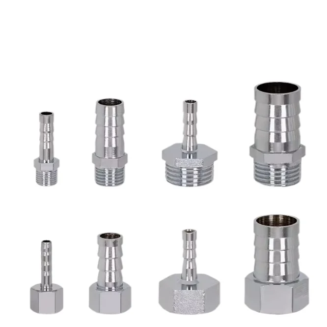 Tee Y Shapped Reducer 4 6 8 10 12 14 16 19 mm Hose Barb Tail Chrome Plated Brass Pipe Fitting Connector Air Water Gas