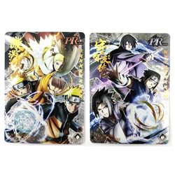 Naruto serie Pr carta giocattolo rara Uchiha Sasuke Uzumaki Naruto personaggi Anime abbronzante collezione di giochi Flash Card regalo di natale