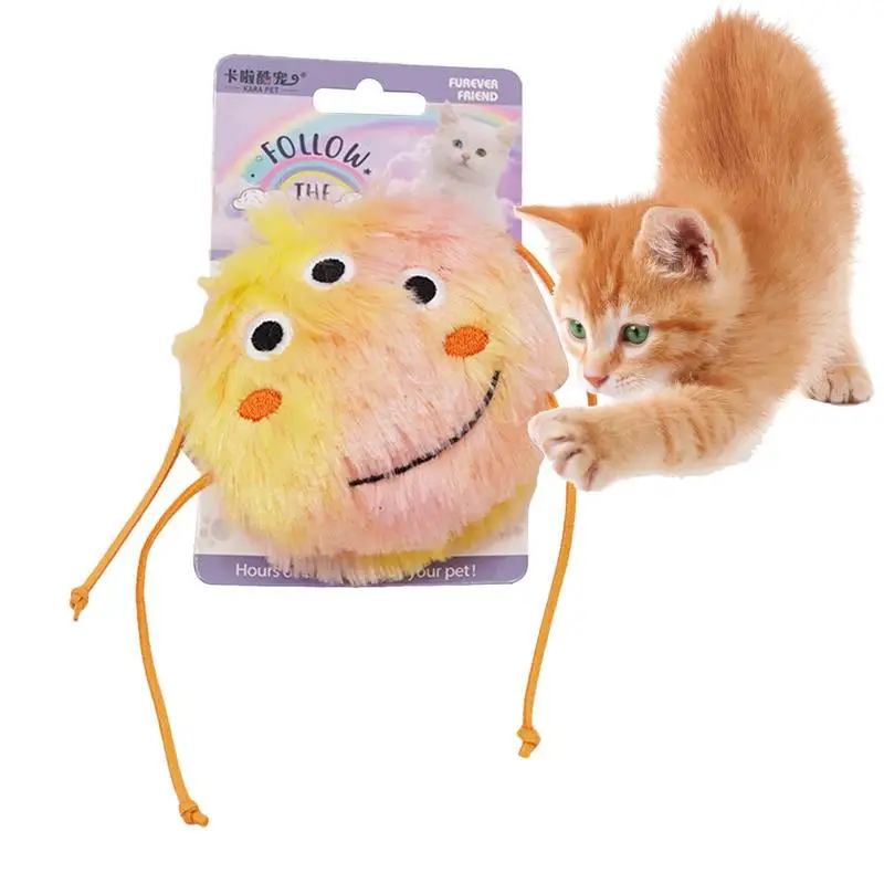 Interactive Cat Toys For Indoor Kitten Exercise Fluffy Plush Cartoon Cat Toy For Cats Kitten Pet Supplies Products