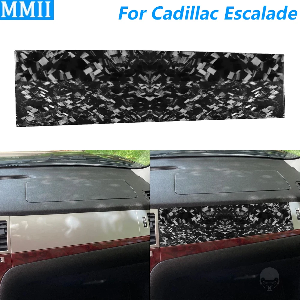 

Для Cadillac Escalade 2007-2014 кованое углеродное волокно второго пилота, крышка приборной панели, автомобильные аксессуары, внутренняя наклейка