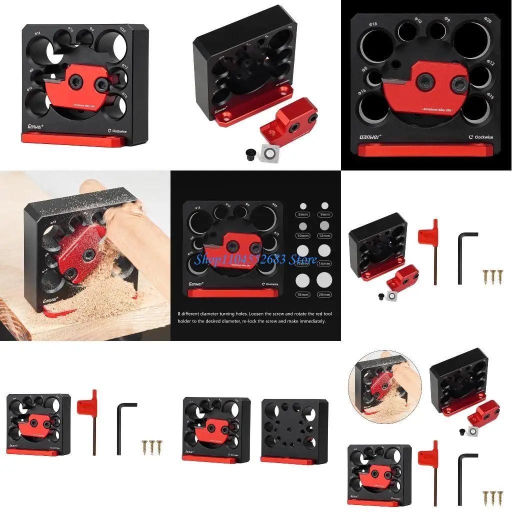 

Y6GD Adjustable Dowel Maker Metric Jig 8mm-20mm with Carbides Blade Round Bar Round Tenon Making Tool Compact Woodworking