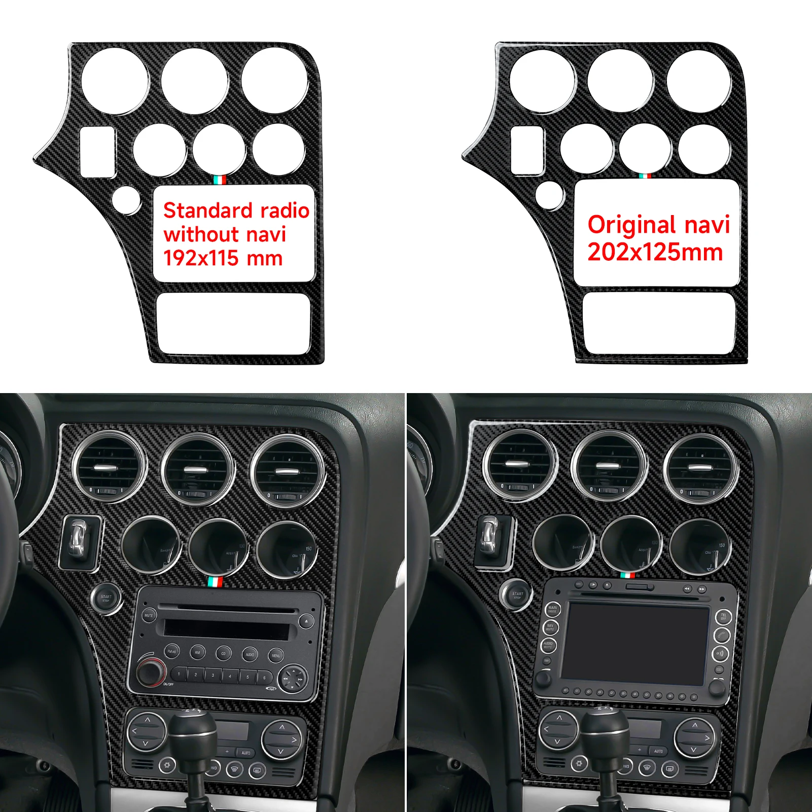 For Alfa Romeo 159 (2004-2011) Accessories, Car Center Console Gear Shift Panel,Steering Wheel Carbon Fiber Interior Stickers.