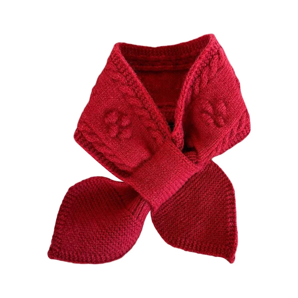 Fashion Warm Kids Winter Scarf Thick Soft Knitted Scarf Korean Cute Children Shawl Baby Boys Girls