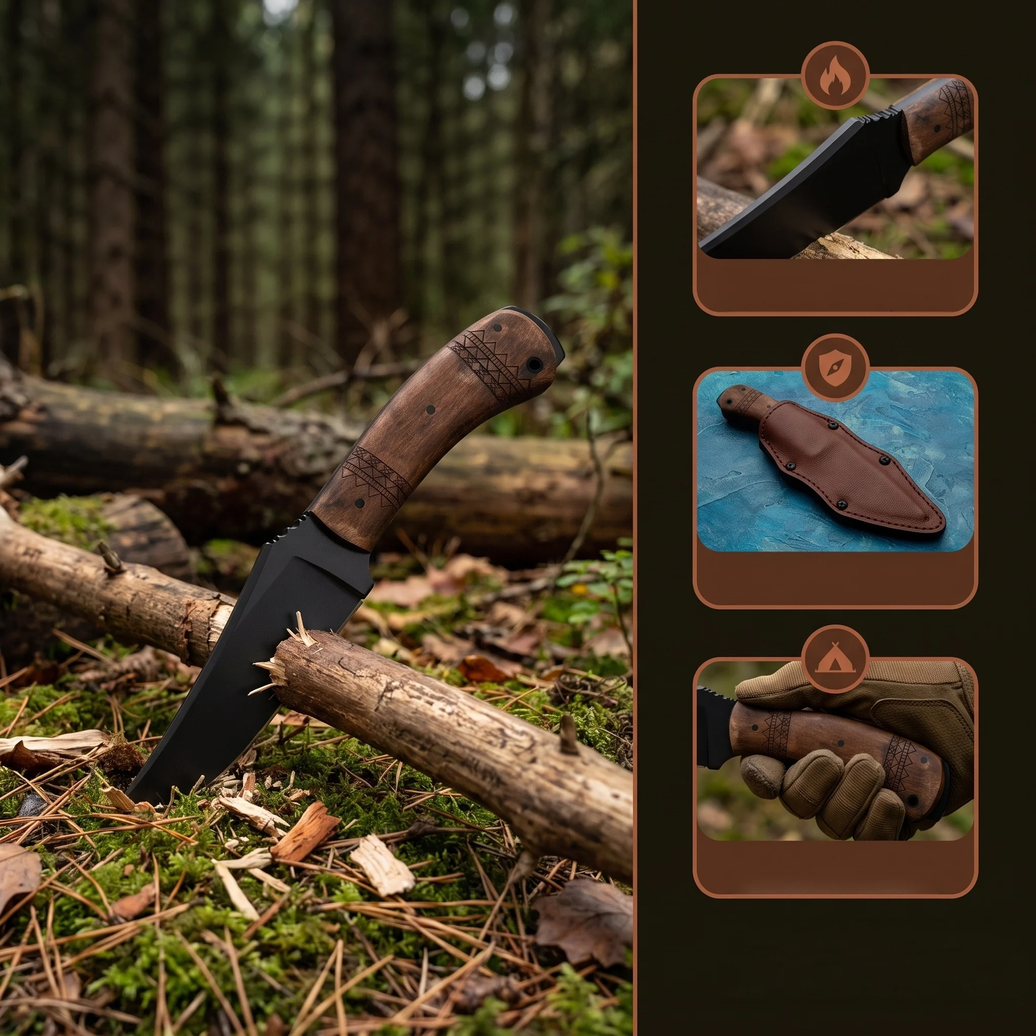 Portable High Toughness Steel Knife for Outdoor Leisure Travel Precision Crafted Simple Cutting Tool