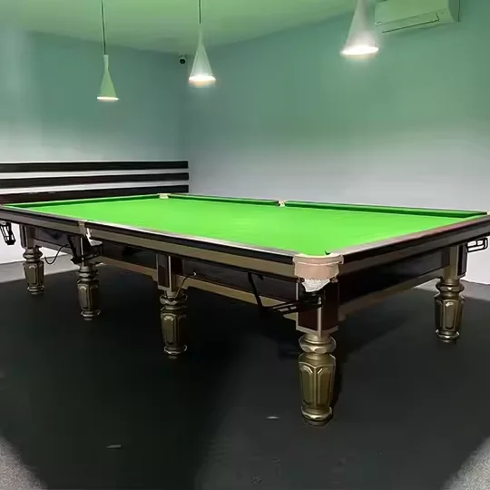 High Quality 12ft Solid Wood Snooker Table Snooker Russian Style Russian Billiard Tablepromote sales