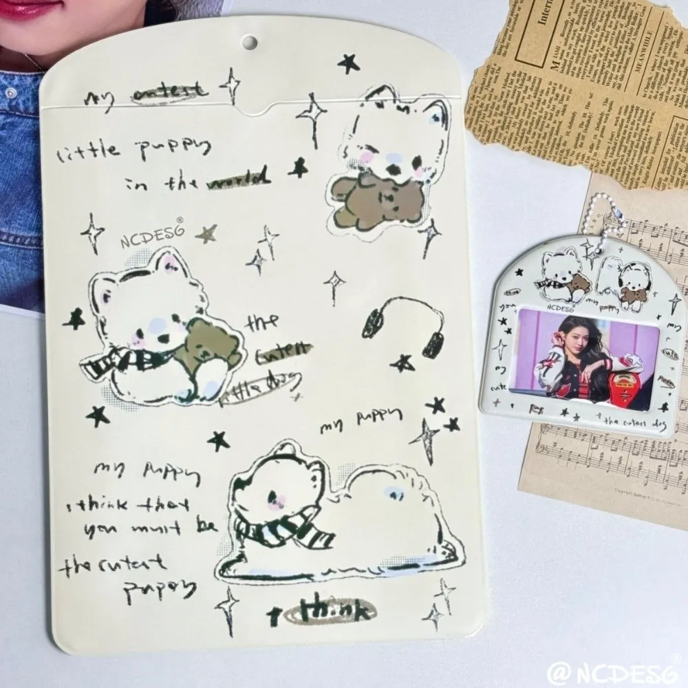 Trendy A4 Photocard Holder PVC Korean Idol Protectors for Postcards Colorful Giant Card Cover Girl's Gift