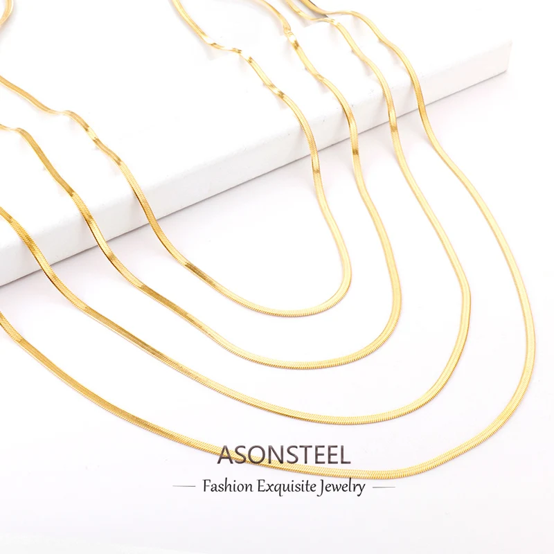 Asonsteel 5 unidades/lotes lâmina corrente colar cubano longo link inoxidável em massa gargantilha colar atacado diy jóias acessórios