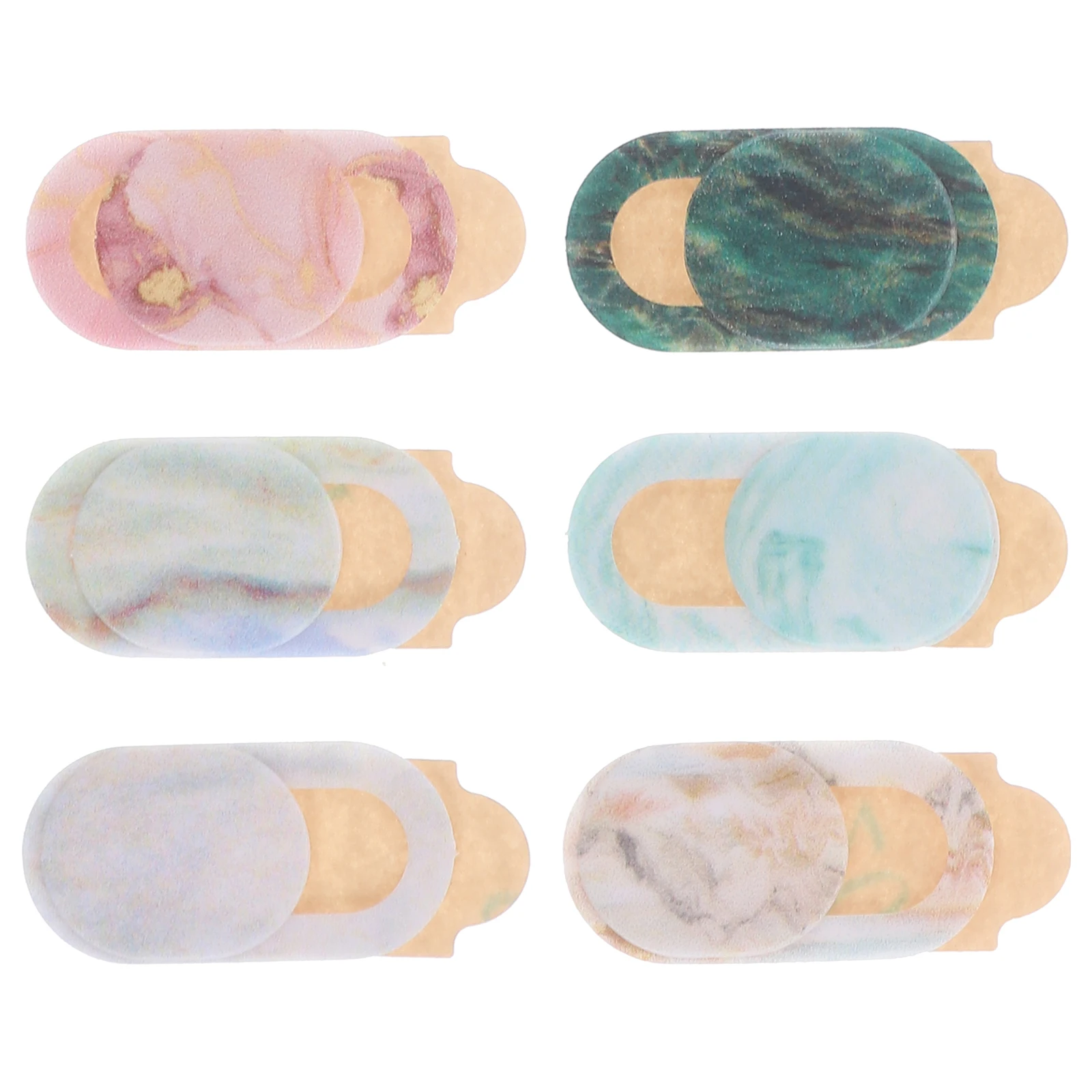 

6 Pcs Privacy Protection Covers Webcam Covers Laptop Slide Anti Peeping Hacking Protective Stickers Phone Lens