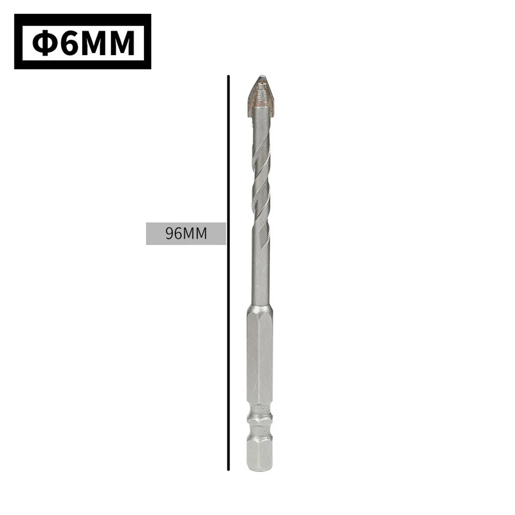 Hexagonal Shank Drill Bit For Ceramic Glass Tricorn Bit Glass Bit 8mm Wear Resistance 10mm 6mm Cemented Carbide