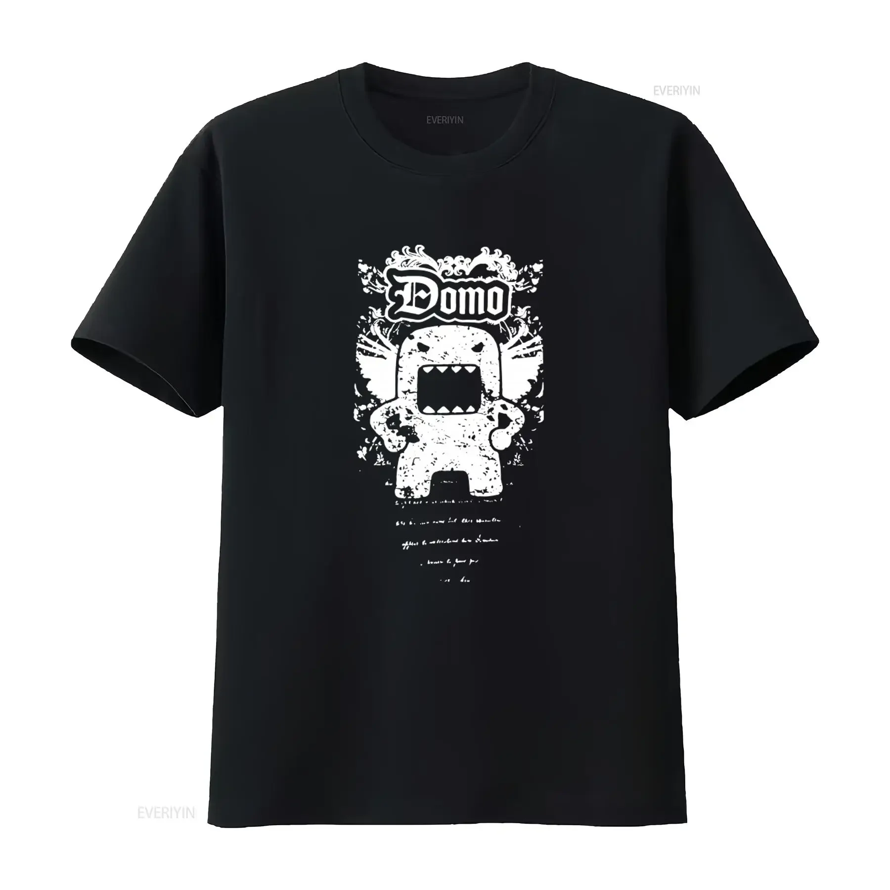 Domo Kun Authentic Scene Cyber Y2K Wings Goth Grunge T Shirt for Size White Brown vintage Washed graphic designer clothes