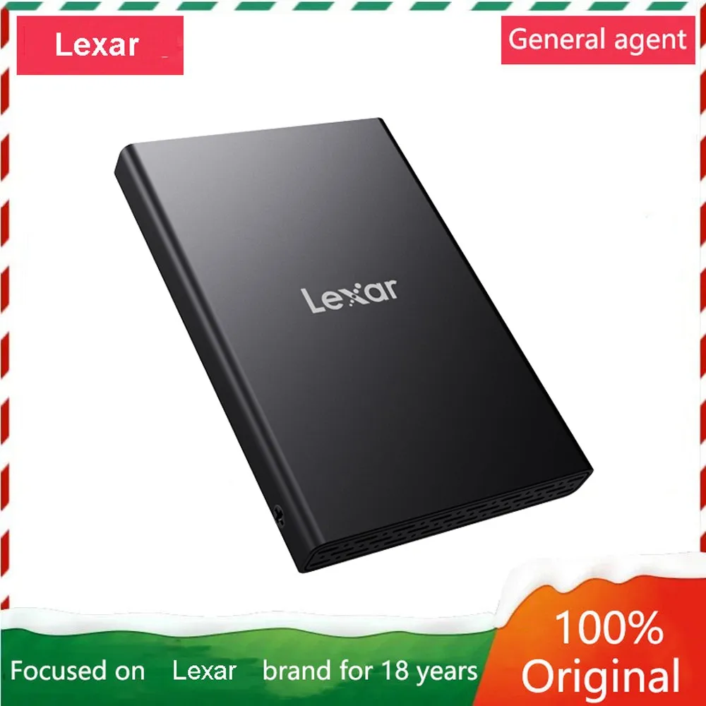 Lexar E100 Portable Hard Drive Box 2.5-inch USB Type C 6Gbps USB3.2 high-speed SATA Solid State HDD USB 3.0 machine universal