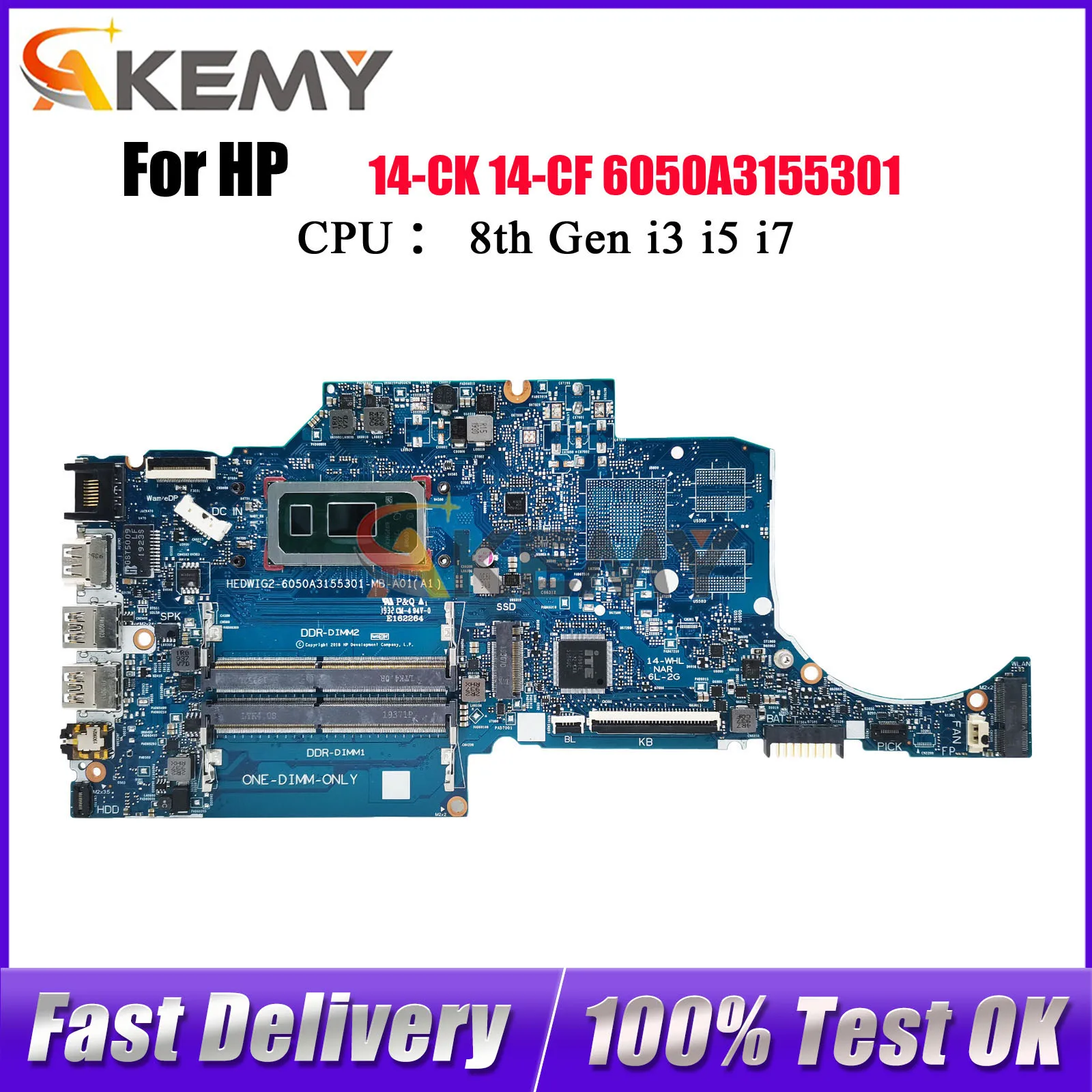 

6050A3155301 For HP Pavilion 240 G7 14-CK 14-CF Laptop Motherboard L48651-601 L38212-601 With i3 i5 i7 CPU 100% Fully Tested