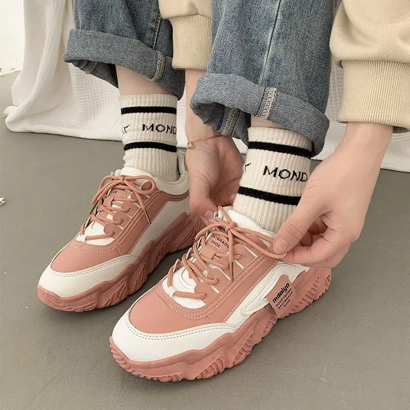 

Women Shoes Fashion Trend Casual Sneakers Women Comfortable Soft Bottom Lace Up Female Platform Shoes Zapatos De Mujer 2024