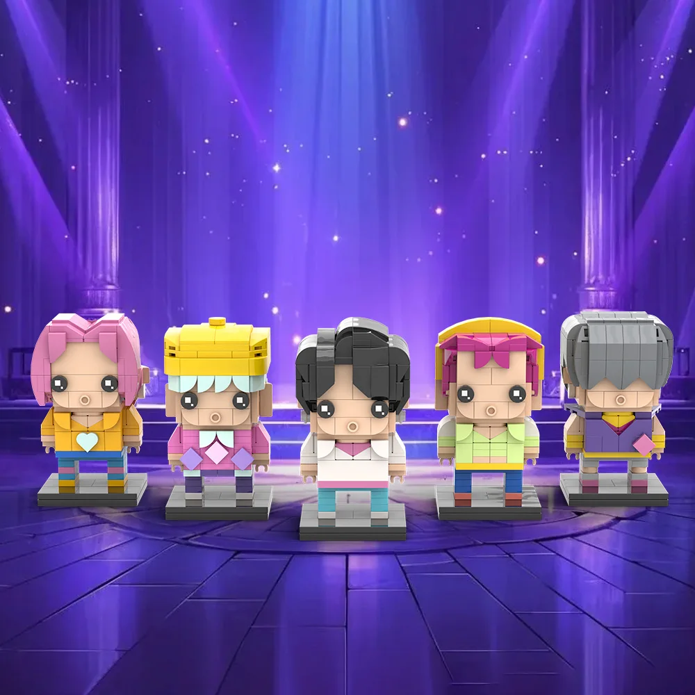 Gobricks MOC K-pops Demoned Hunters Sajas Boys Bausteine Modell K-pops Demoned Hunters Lion Crow Actionfiguren Ziegel Spielzeug