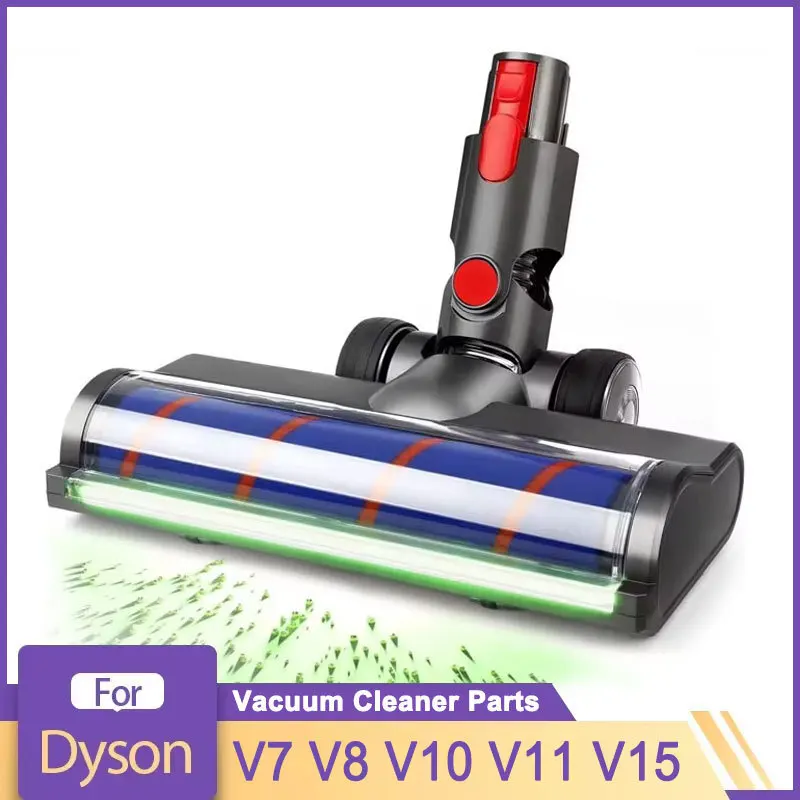 Tête de brosse à vide pour Dyson V7 V8 V10 V11 V15, détection de poussière LED, remplacement de la tête de sol, fixation pour sols durs