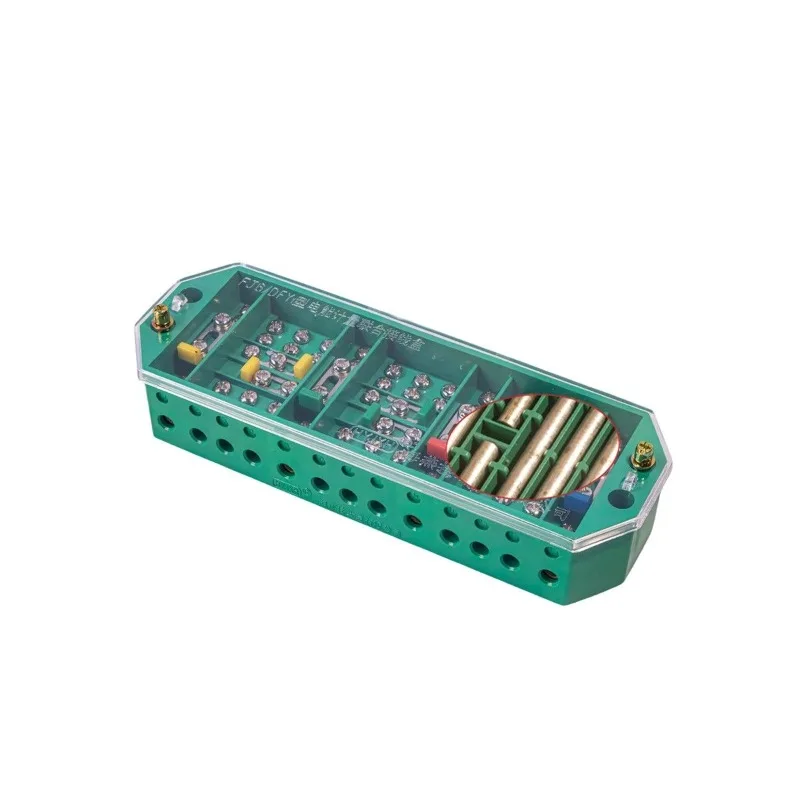 Junction box FJ6/PJ1L three-phase four-wire three-wire one-to-three green transparent junction box