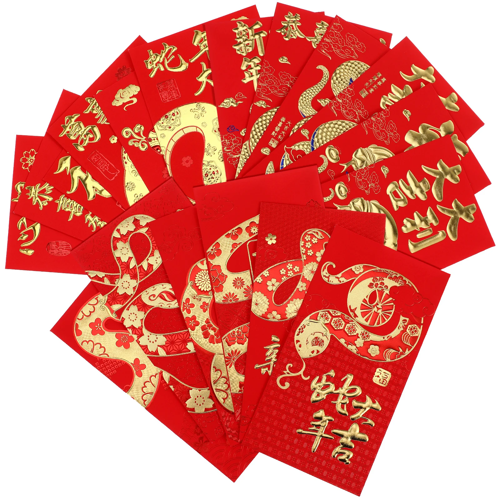 

18Pcs Chinese New Year Red Envelopes Year of Snake Money Envelopes Fancy Cash Red Packet Money Envelope Cash Envelope