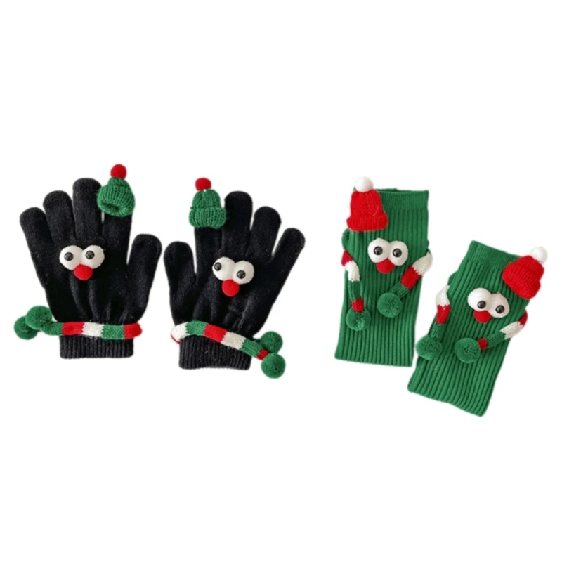 Gants/chaussettes chapeau père Noël 3D, thème du Festival, vêtements pour parents enfants, pour événements vacances