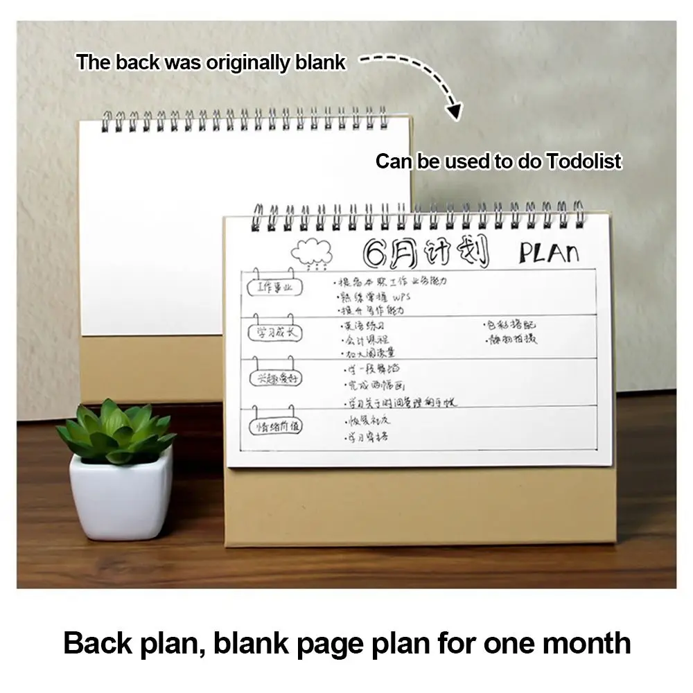 

Настольный бумажный календарь на 2026 год, ежегодный многофункциональный планировщик, планировщик, домашний декор, блокнот, органайзер для домашнего офиса