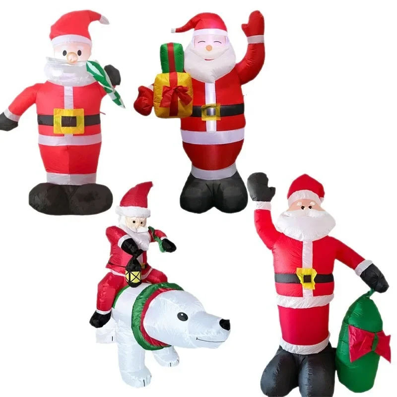Christmas Decorations Event Venue Layout Props Snowman Penguin Santa Model Christmas Inflatable Penguin Model Outdoor Party