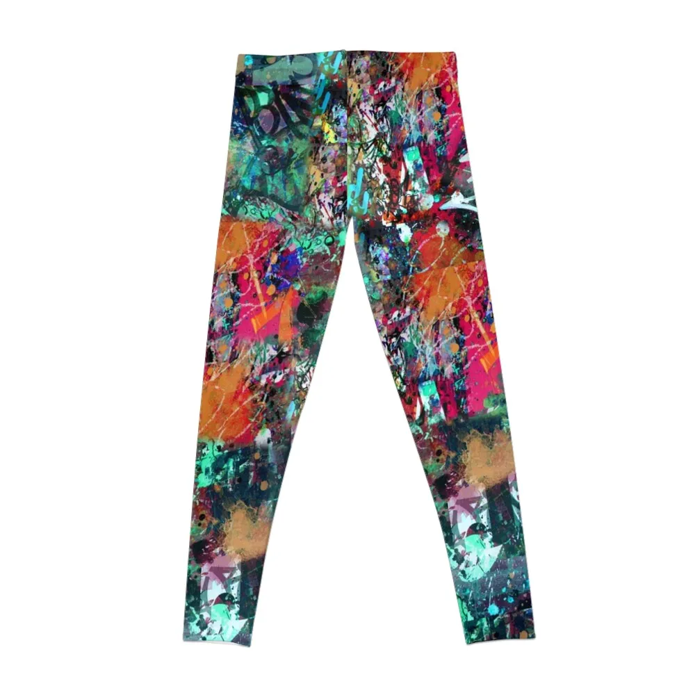 Graffiti and Paint Splatter Leggings Jogger pants Women's tights Women's sports gym pants Womens Leggings