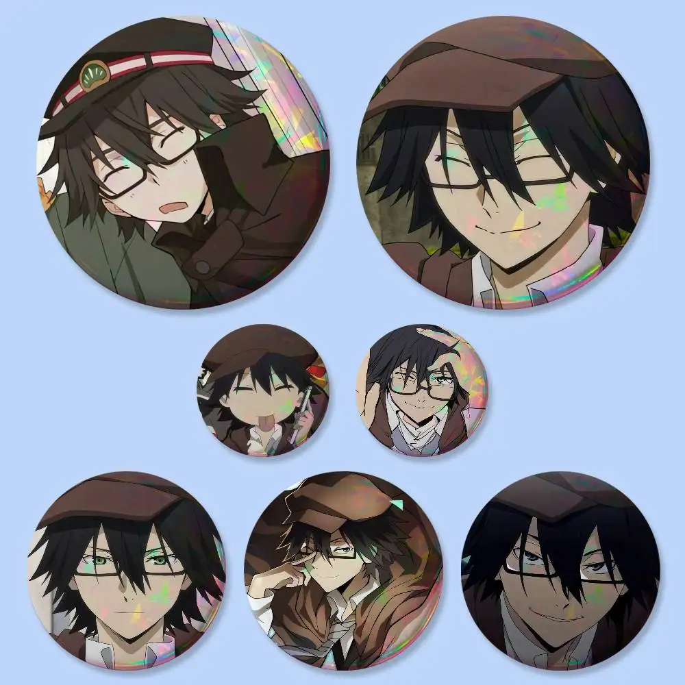 Edogawa Rampo Cartoon Anime Figure Badges 25 32 44 75 Mm Round Cosplay Pin Bag Decor Fans Collect Friends Gifts Brooch Souvenir