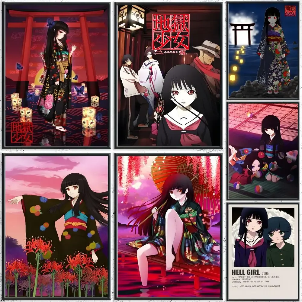 Hell Girl Jigoku Shoujo Painting Calligraphy HD Canvas Poster Crease Free Waterproof All Space Wall Decor