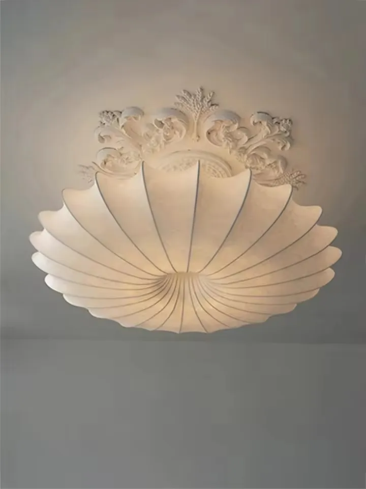 

Japanese Wabi Sabi Silk Pendant Lamp Living Room Bedroom Chandelier Home Decor Design Lighting Ceiling Light Led Lustre Fixtures