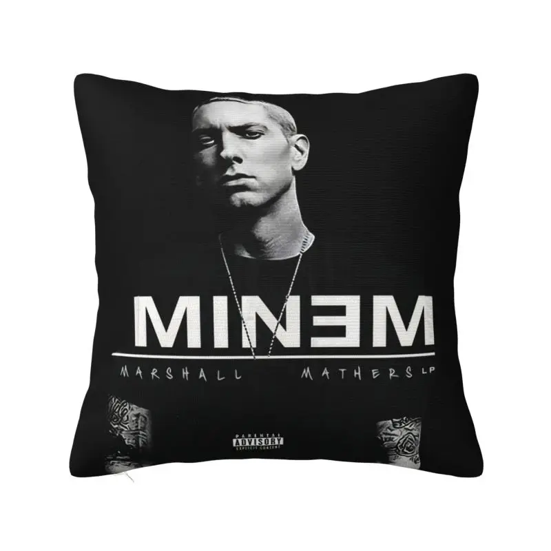 Eminems Pop Music Pillow Living Room Decoration Fashion American Hip Hop Rapper Cushions for Sofa Square Pillowcase