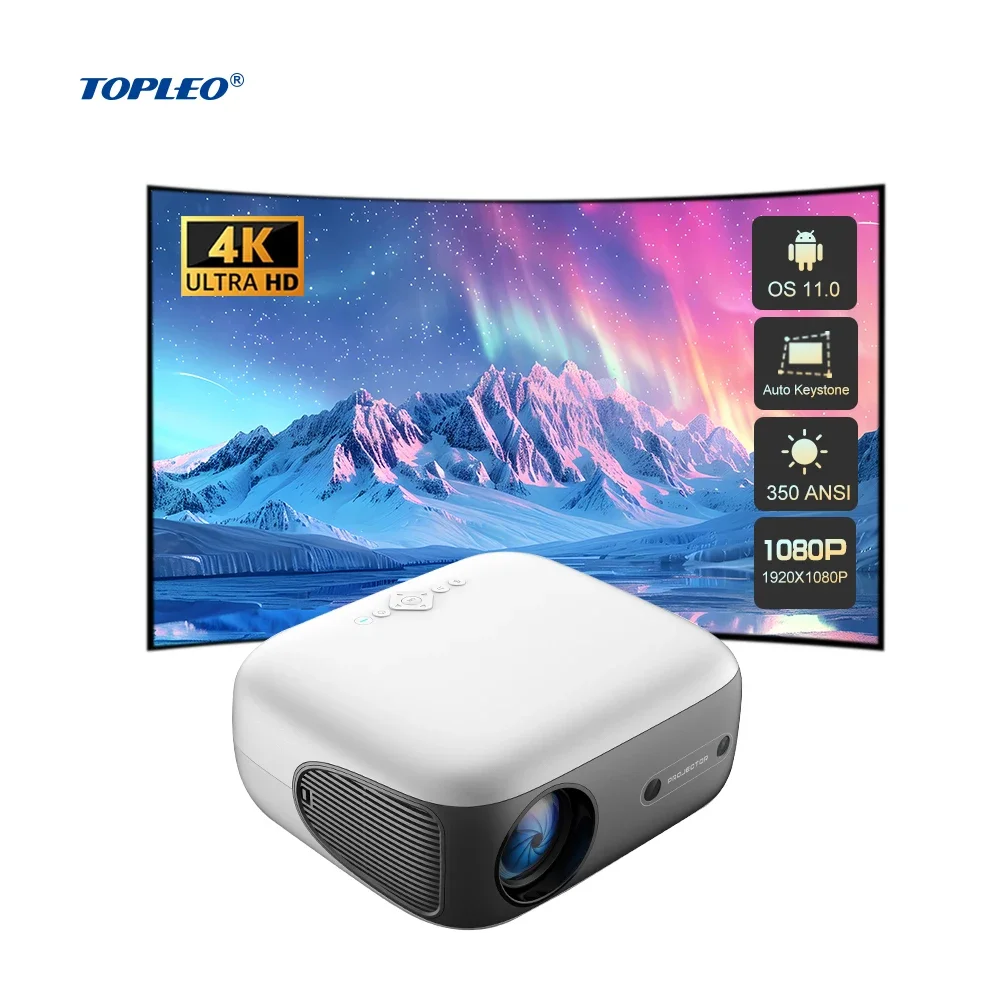 Topleo Smart Headlight Outdoor Projector Android 11 Full Hd Lcd Wifi 1080p Video Portable Mini 4k Home Cinema Projector