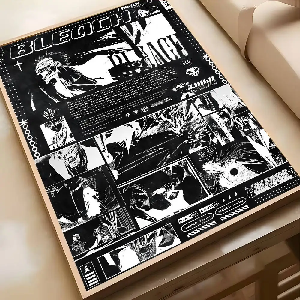 1 قطعة ANIMEb-Bleach أنيمي المشارك الفن اللوحة المشارك مع المطبوعات غرفة نوم المنزل غرفة المعيشة الديكور هدية #6