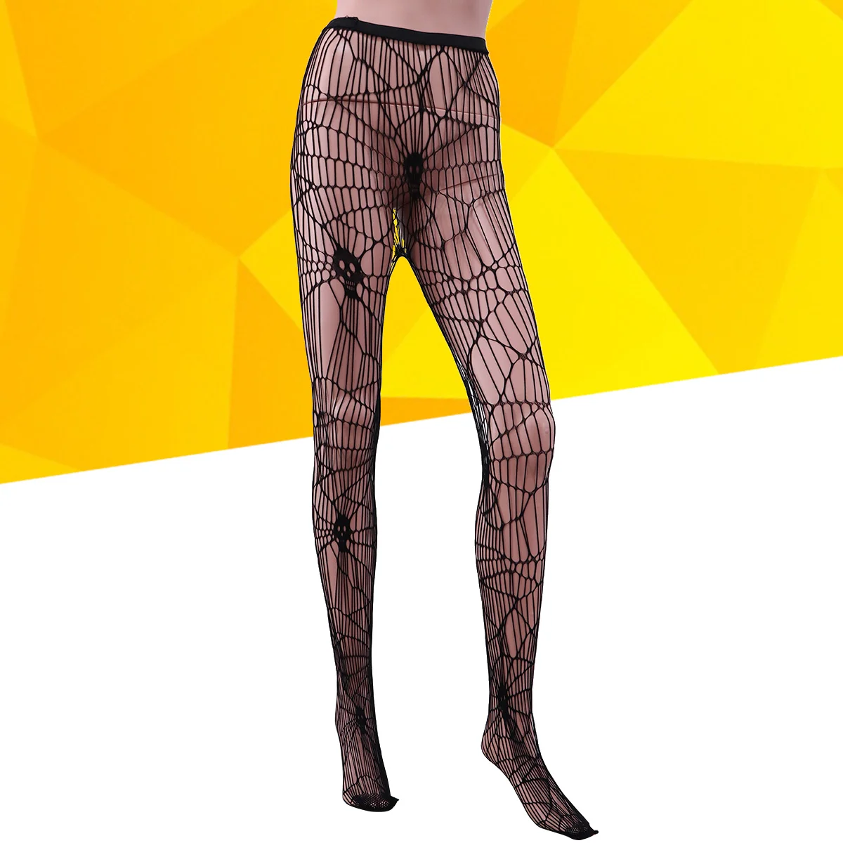 

Spider Webs Skull Fishnet Stocking Halloween Pantyhose Stockings Leggings Lace Fishing