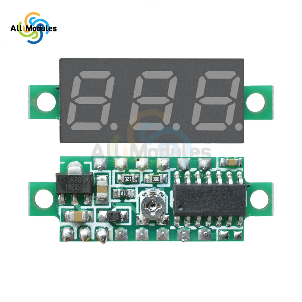 5 Color Available Mini LED Digital Voltmeter DC 4-30V 0.28 Inch 3 Wire DC 0-100V Volt Voltage Meter Gauge Tester LED Display