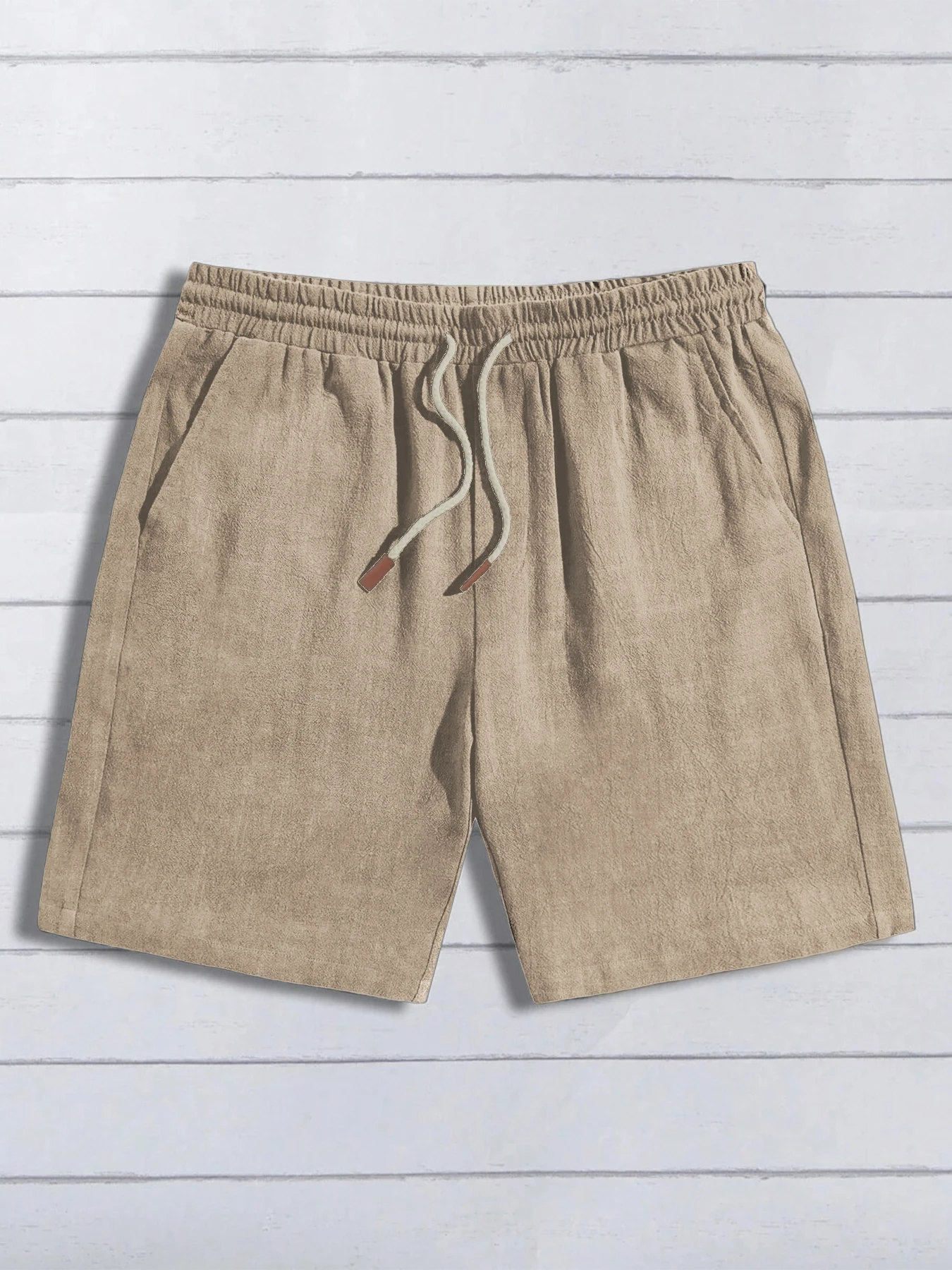 Summer thin linen shorts for men, loose and casual, five-inch pants, cotton and linen, breathable, suitable for beach and sports