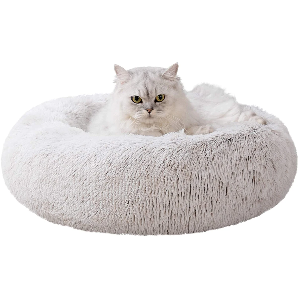 

Cat Beds for Indoor Cats with Machine Washable, Waterproof Bottom - Fluffy Bed for Joint-Relief and Sleep Improvement