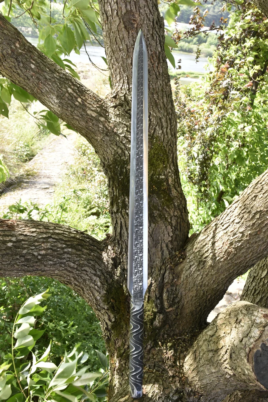 72cm Medieval stainless steel Chinese samurai sword full tang Battle handle blade integral sharp weapons Ninja Kung fu katana