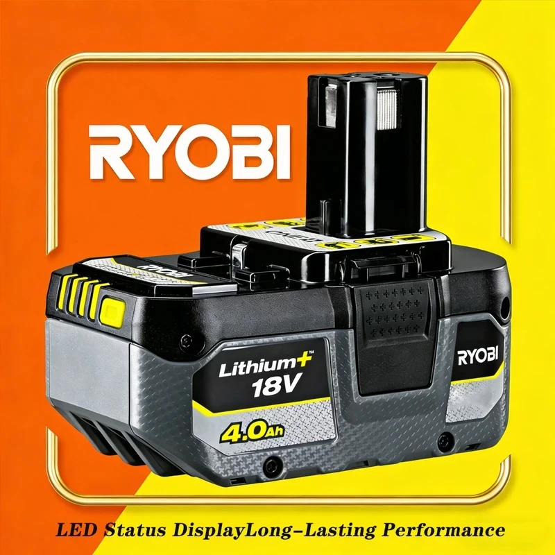 For RYOBI high-performance lithium battery 18V no memory effect low self discharge suitable for all tools P108 P109 P107