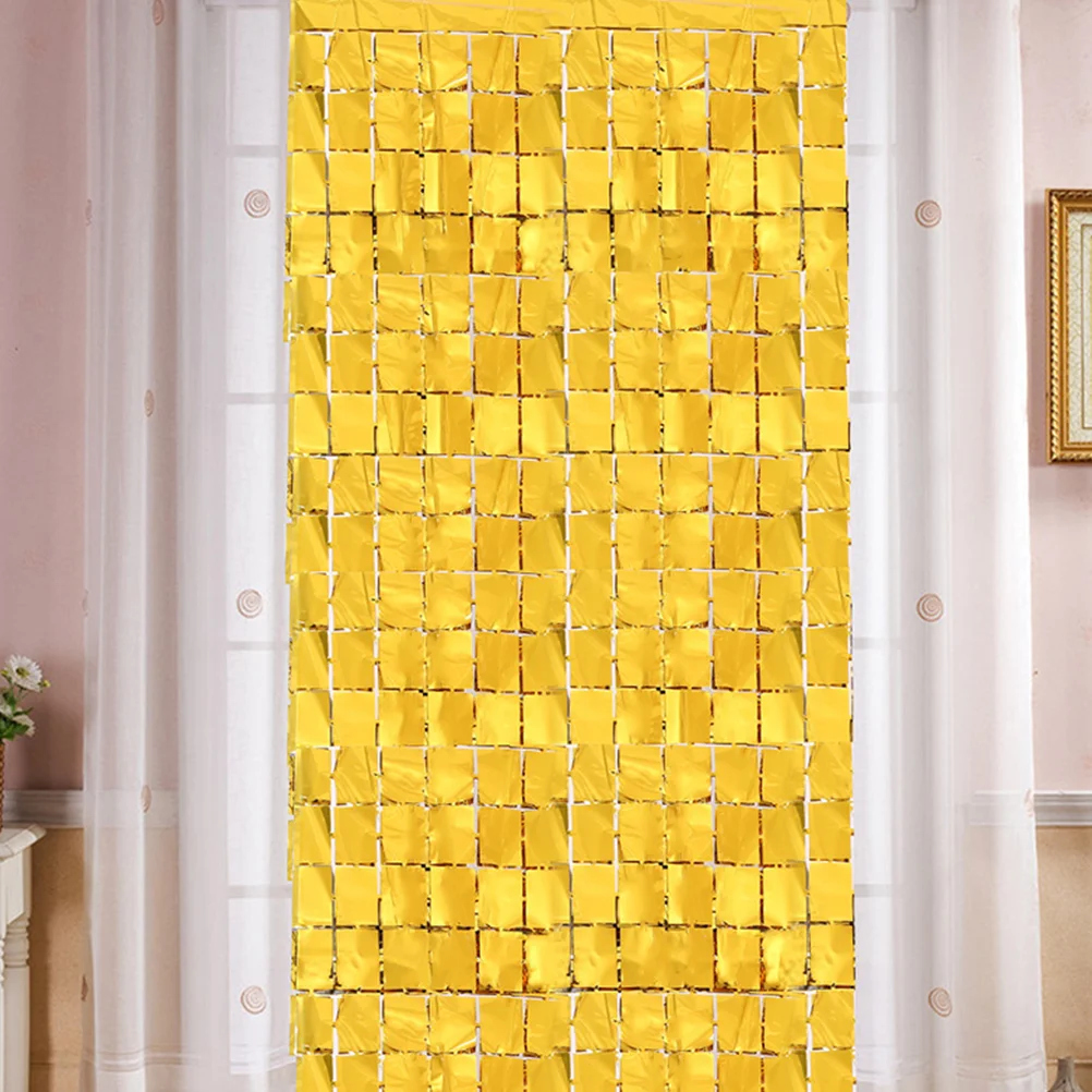 

2 Pcs Square Background Wedding Decoration Party Decorations Backdrop Sequin Sequins Fringe Christmas