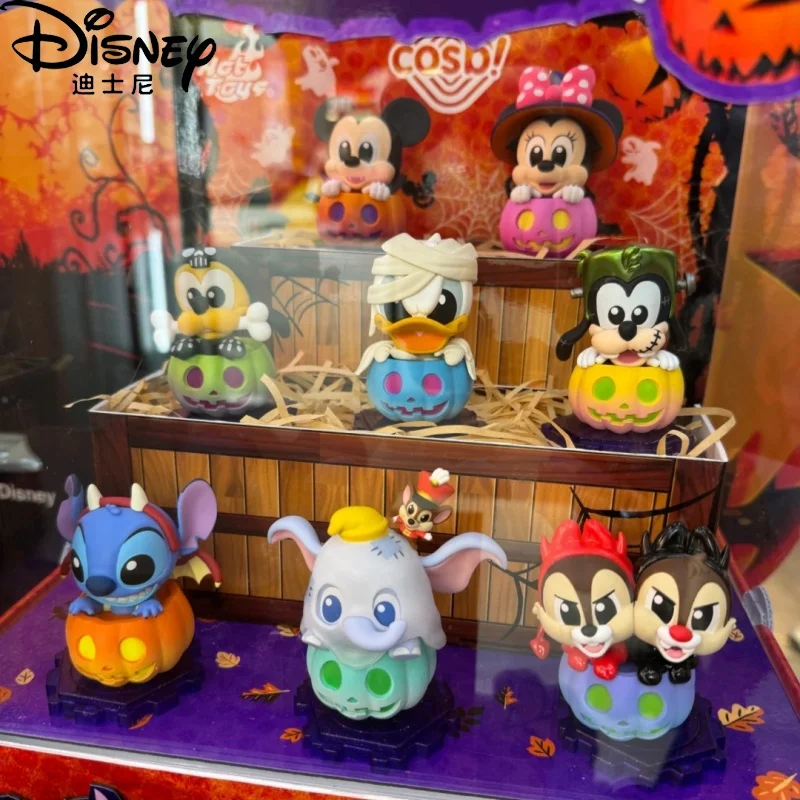 

New Hot Toys Disney Original Mickey Mouse And Friends Pumpkin Series Blind Box Kawaii Cartoon Mickey Figure Toys Halloween Gifts